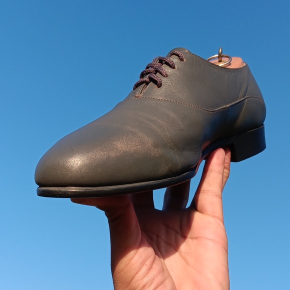 BARCLAY MEN\'S VINTAGE GREY LEATHER OXFORDS #23010 (USA) main image 8